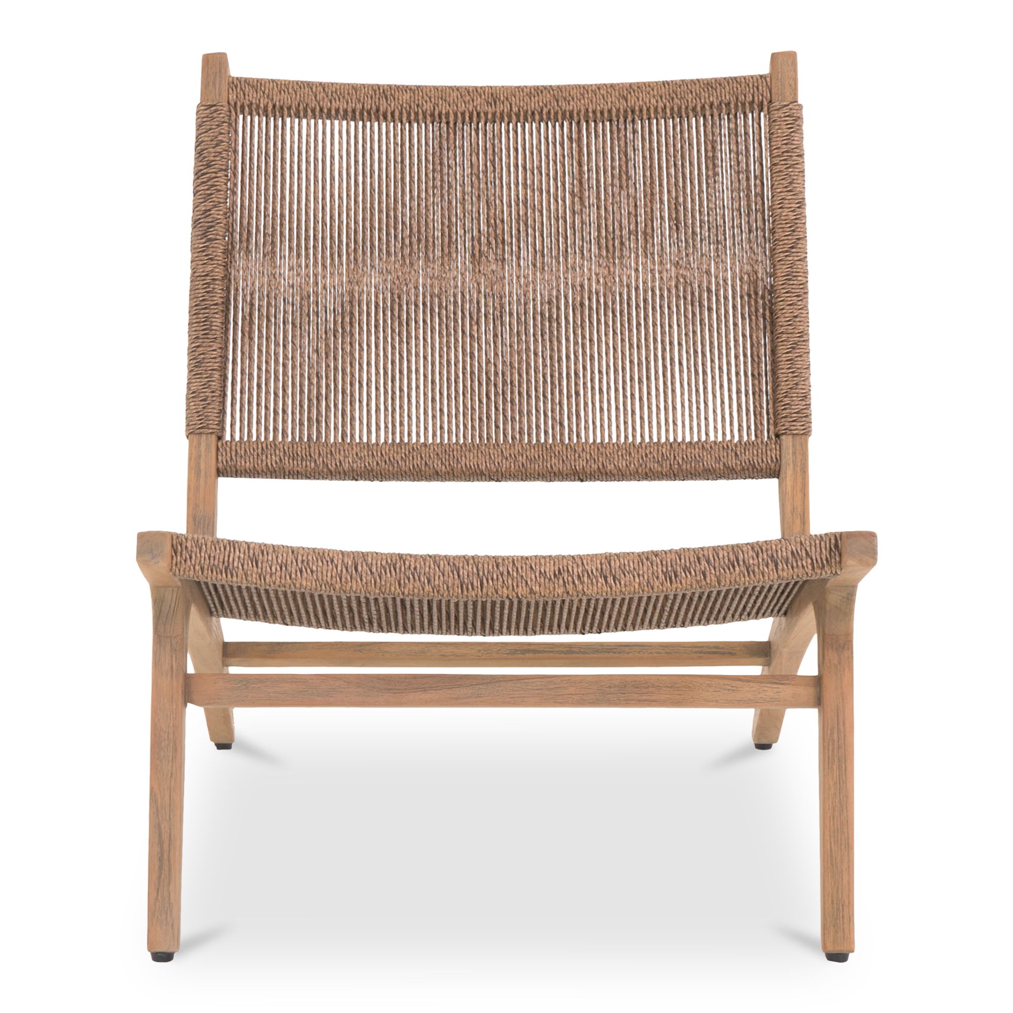 Palma Outdoor Lounge Chair Warm Brown, Outdoor Chair by Moe's Home, 2'1.5" width x 2'7" height x 2'11" depth View 1