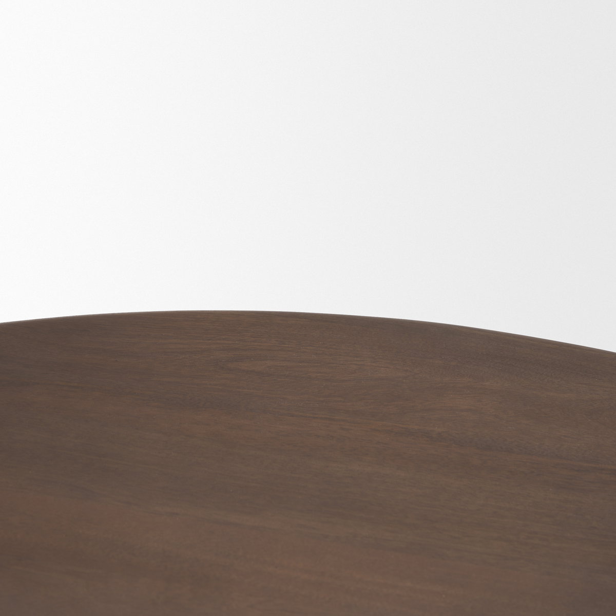 Shima Round Dark Brown Wood with Arched Legs Coffee Table, by Mercana, 45" length x 45" width x 16" height View 8