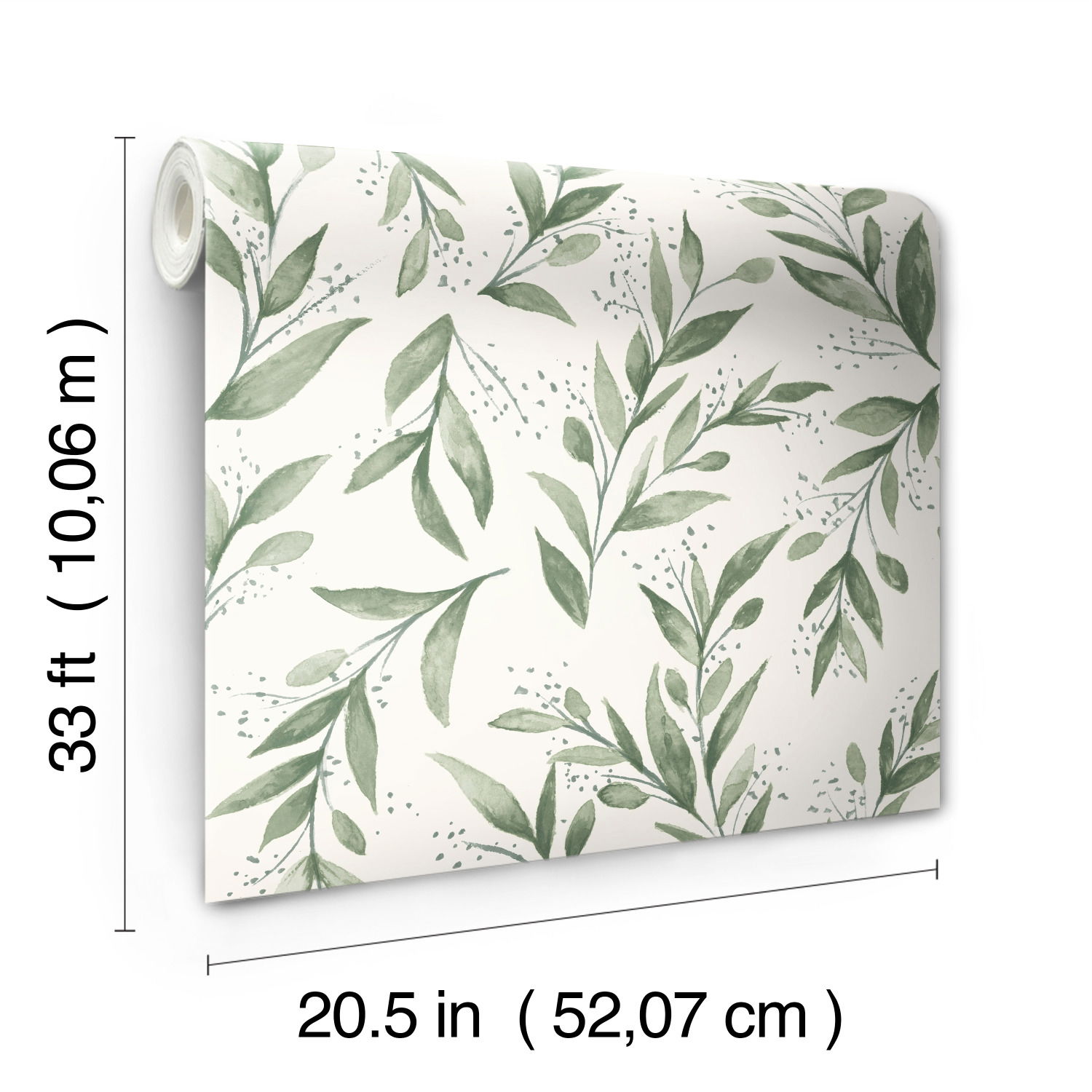 Olive Branch Olive Grove Wallpaper, by York Wall, 33' length x 1'8.5" width x 0.02" depth View 6