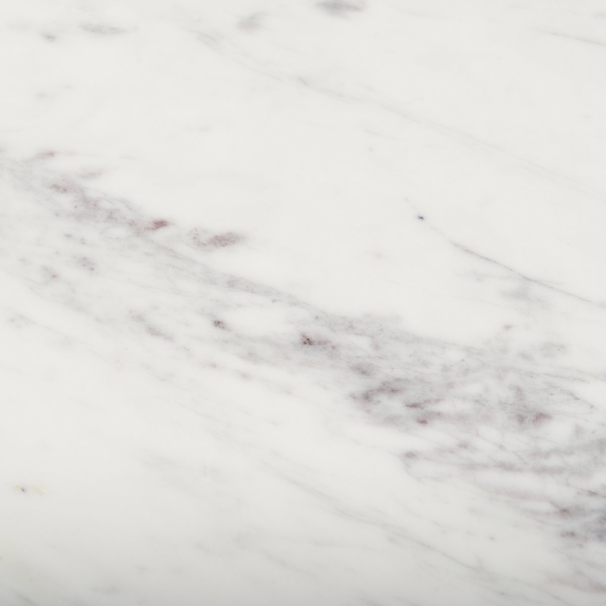 Amika White Marble Top Black Metal Base Console Table, by Mercana, 44" length x 12" width x 32" height View 3