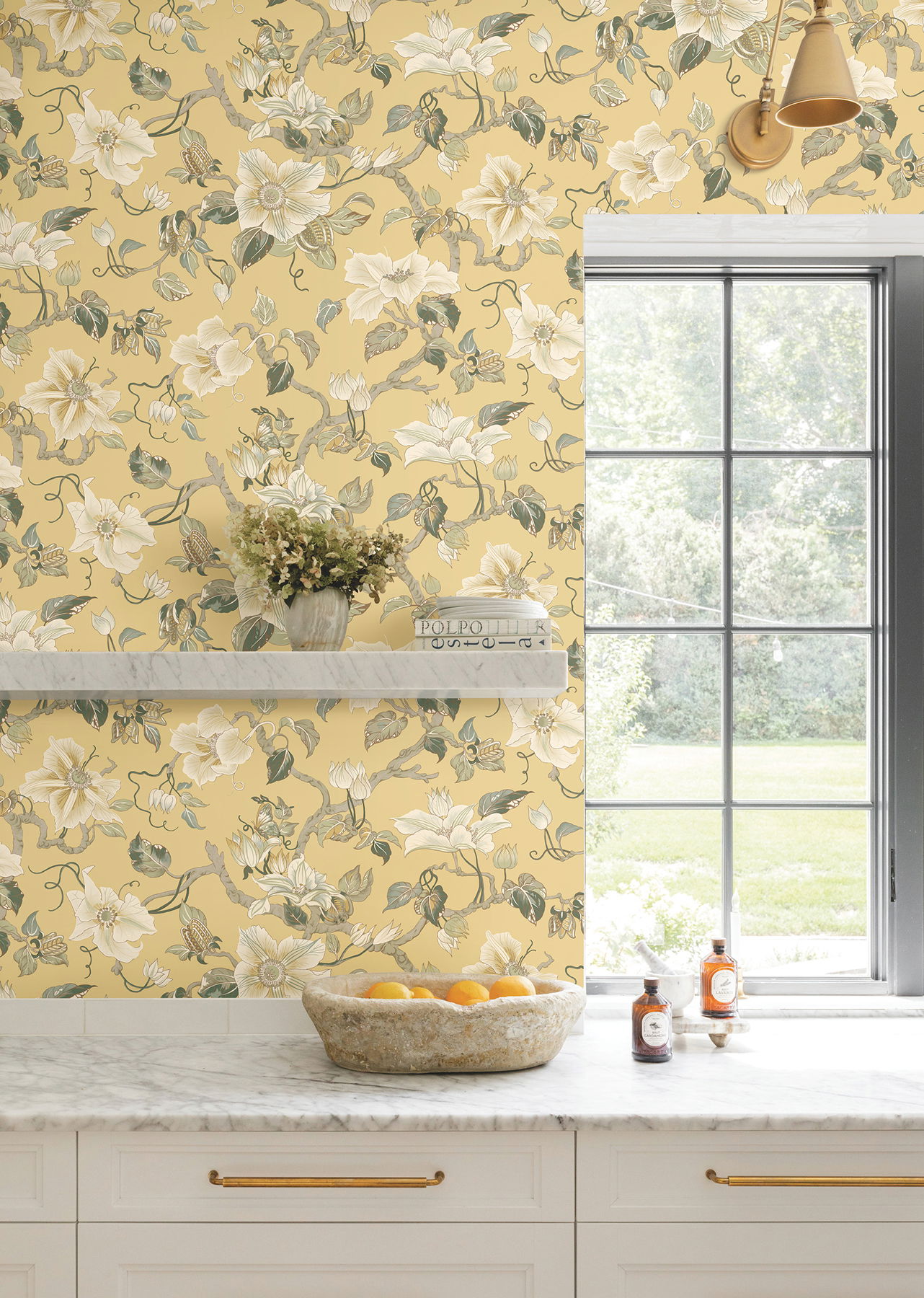 Marguerite Vine Yellow Wallpaper large image 