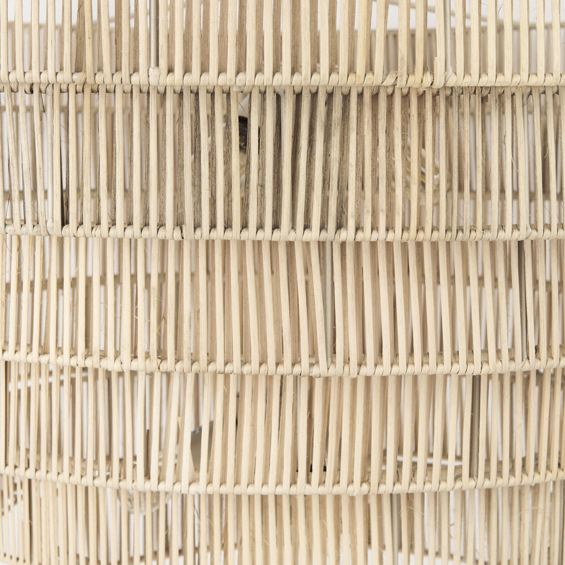 Marimba 40 L x 40 W x 24 H Natural Cane 6 Tier Chandelier, by Mercana, 40" length x 40" width x 24" height View 9