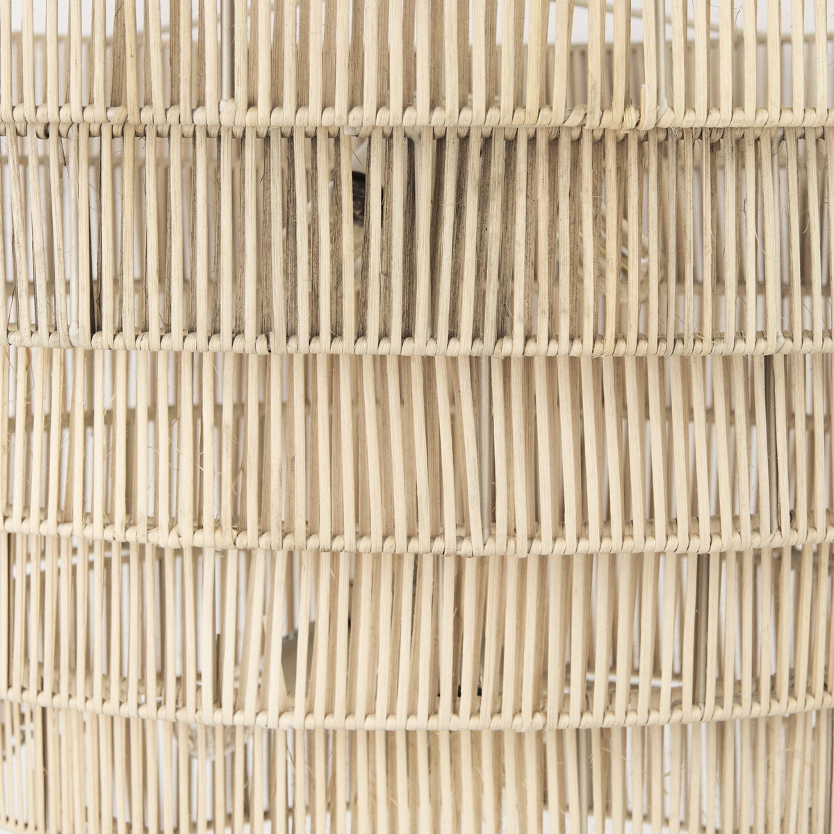 Marimba 40 L x 40 W x 24 H Natural Cane 6 Tier Chandelier, by Mercana, 40" length x 40" width x 24" height View 9