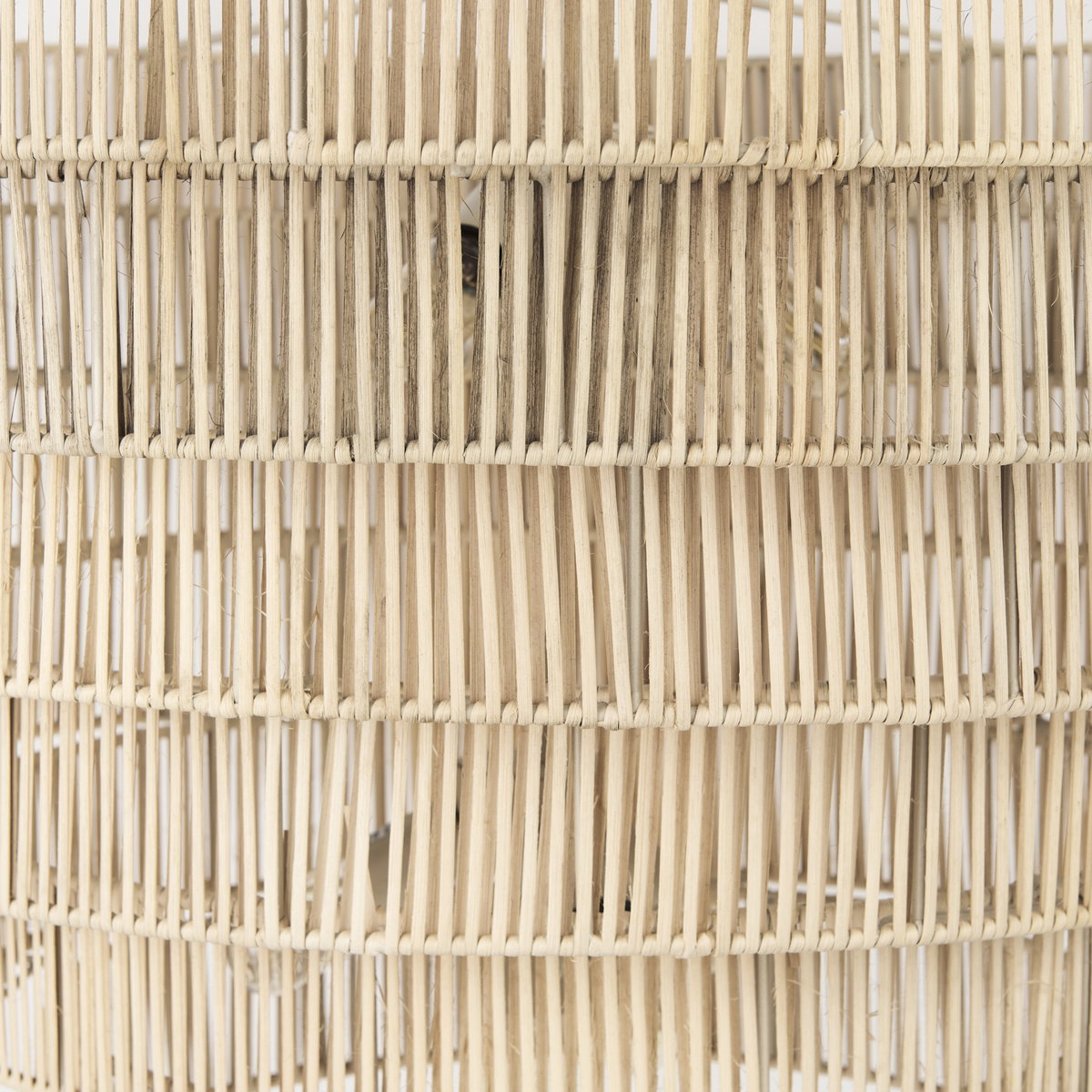 Marimba 40 L x 40 W x 24 H Natural Cane 6 Tier Chandelier, by Mercana, 40" length x 40" width x 24" height View 9