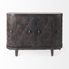 Lennon  Dark Brown Fir Veneer 4 Door Demilune Cabinet thumbnail 4