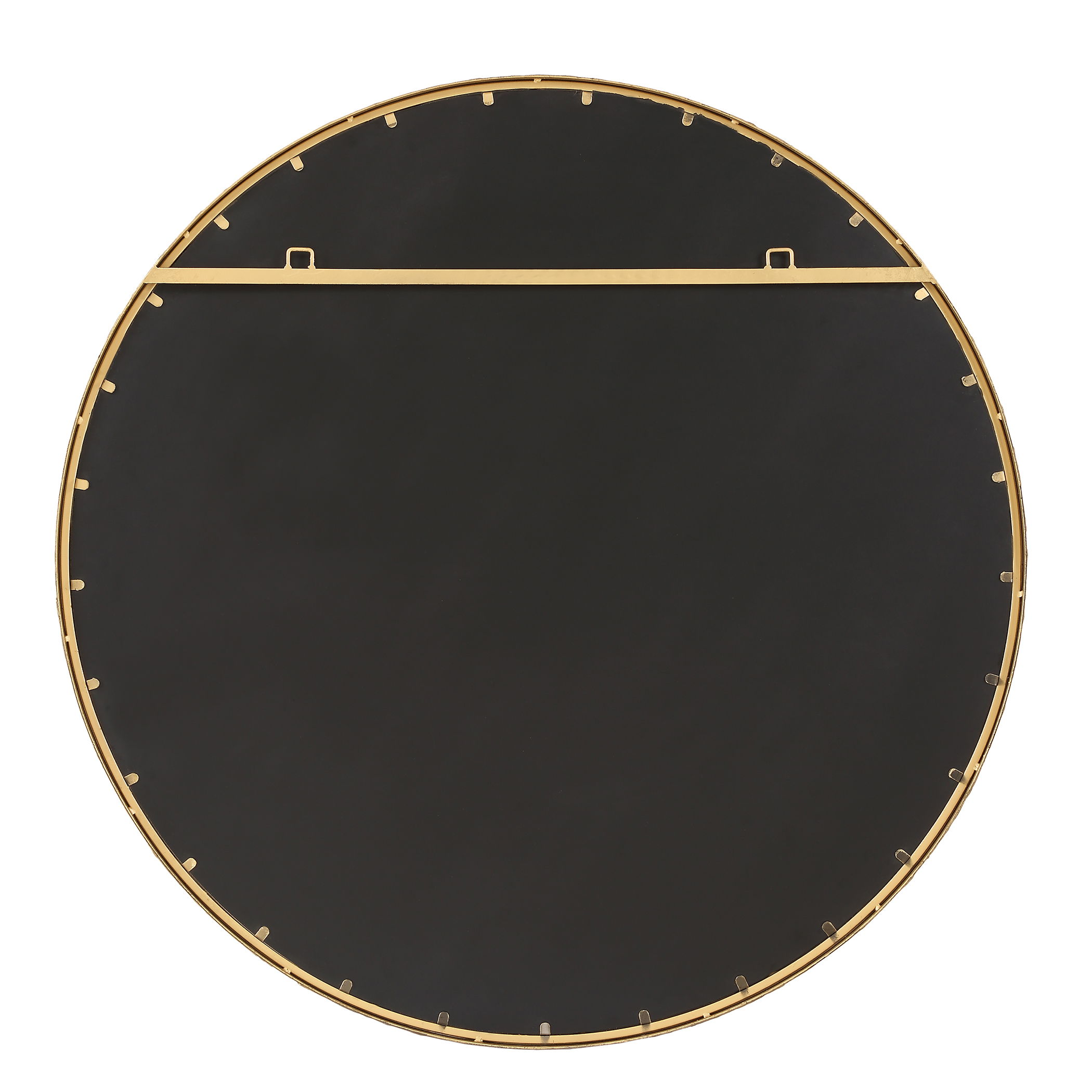 Sutton Aged Gold Round Mirror, by Uttermost, 47.25" width x 47.25" height x 1.5" depth View 7
