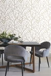 Trees Silhouette White & Gold Wallpaper thumbnail 5
