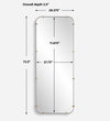 Pali Industrial Dressing Mirror, Floor Mirror by Uttermost, 29.37" width x 73.5" height x 2.5" depth thumbnail 3
