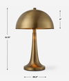 Dame Brass Table Lamp, by Uttermost, 10" width x 15.75" height x 10" depth thumbnail 3