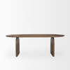 Isla 86.5'L x 39'W Oval Dining Table | Modern | Dark Brown Wood | Seats 6, by Mercana, 86.5" length x 39" width x 30" height thumbnail 5