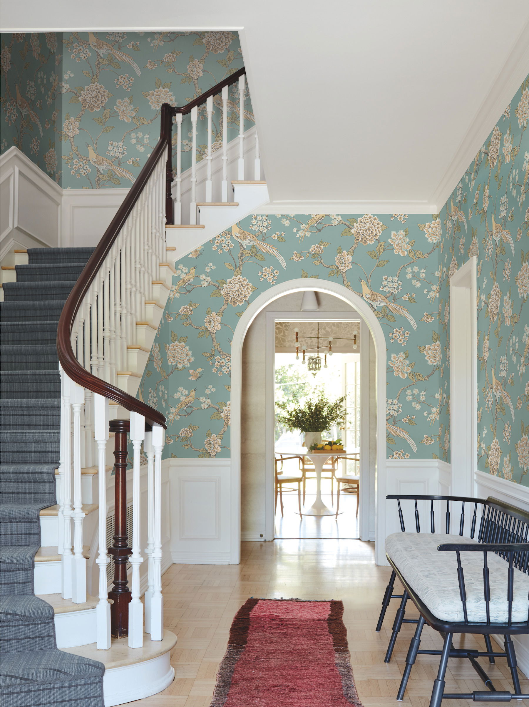 Fanciful Teal Wallpaper, by York Wall, 27' length x 2'3" width x 0.02" depth View 2