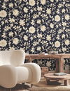 Sutton Black Wallpaper, by York Wall, 27' length x 2'3" width x 0.02" depth thumbnail 3