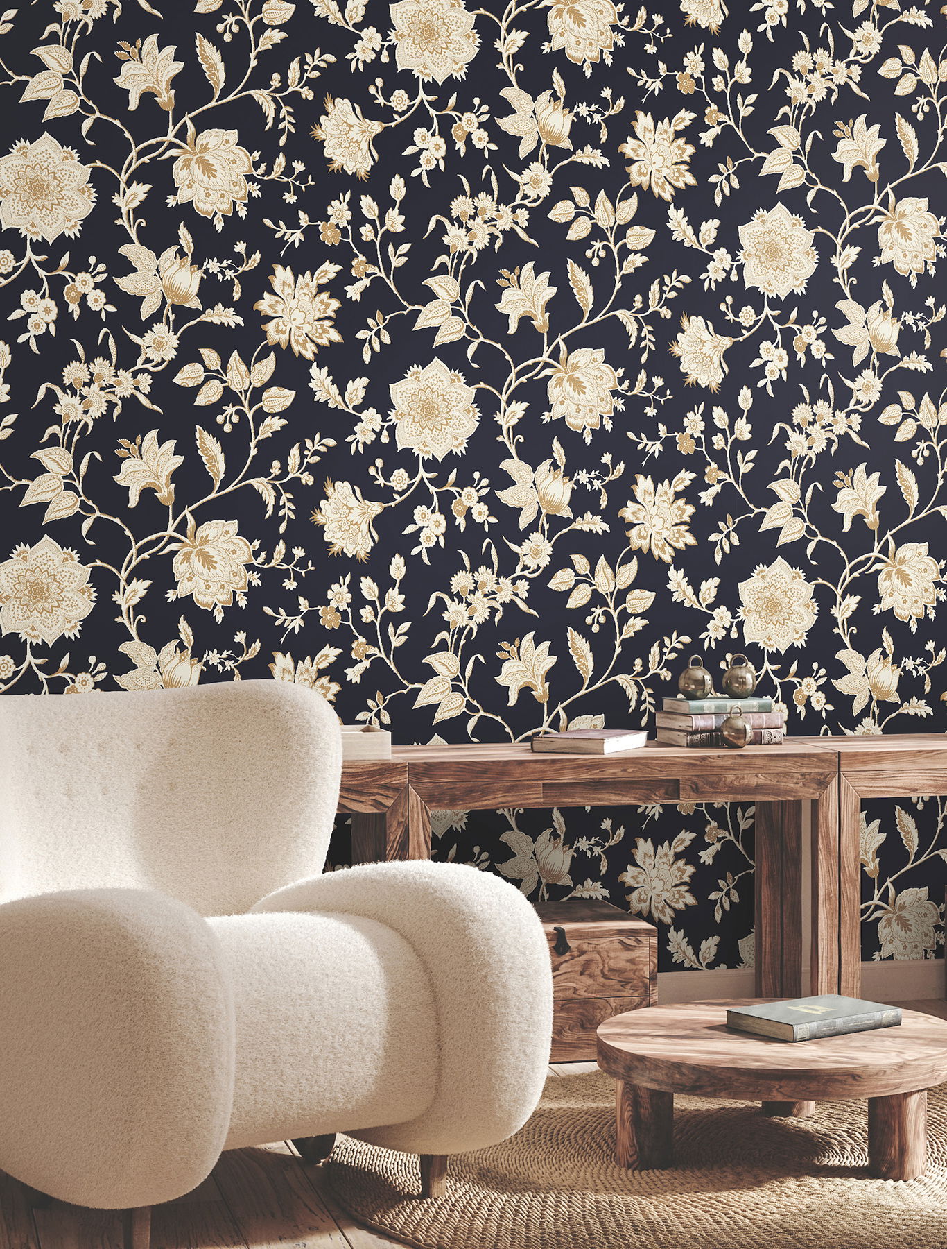 Sutton Black Wallpaper large image 