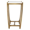 Affinity White Marble Accent Table, Side & End Table by Uttermost, 12.5" width x 22" height x 11" depth thumbnail 5