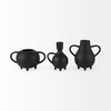 Cyrus Black Two handled Vase Decorative Object, by Mercana, 8.66" length x 4.72" width x 8.27" height thumbnail 9