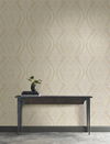 Heritage Damask Beige & White Wallpaper thumbnail 1