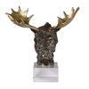 Moose Bust Bronze Sculpture, Figurines & Statue by Uttermost, 12.25" width x 9" height x 12.25" depth thumbnail 4