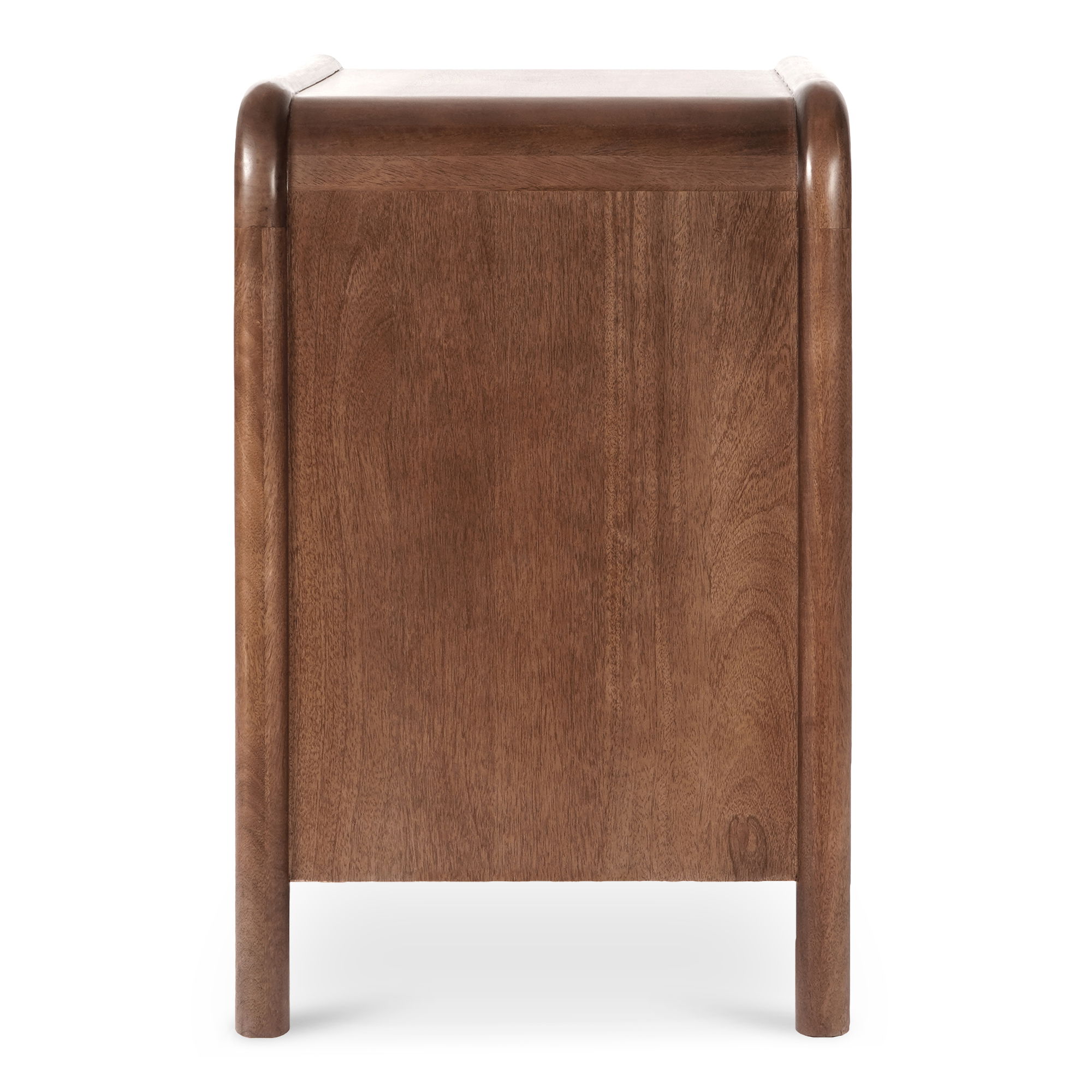 Rye 3 Drawer Nightstand Warm Brown, by Moe's Home, 31.75" width x 30.5" height x 19.75" depth View 5