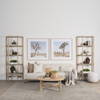 Taylin Light Brown Solid Wood Open Bookshelf, Shelving & Bookcase by Mercana, 33" length x 14" width x 83" height thumbnail 2