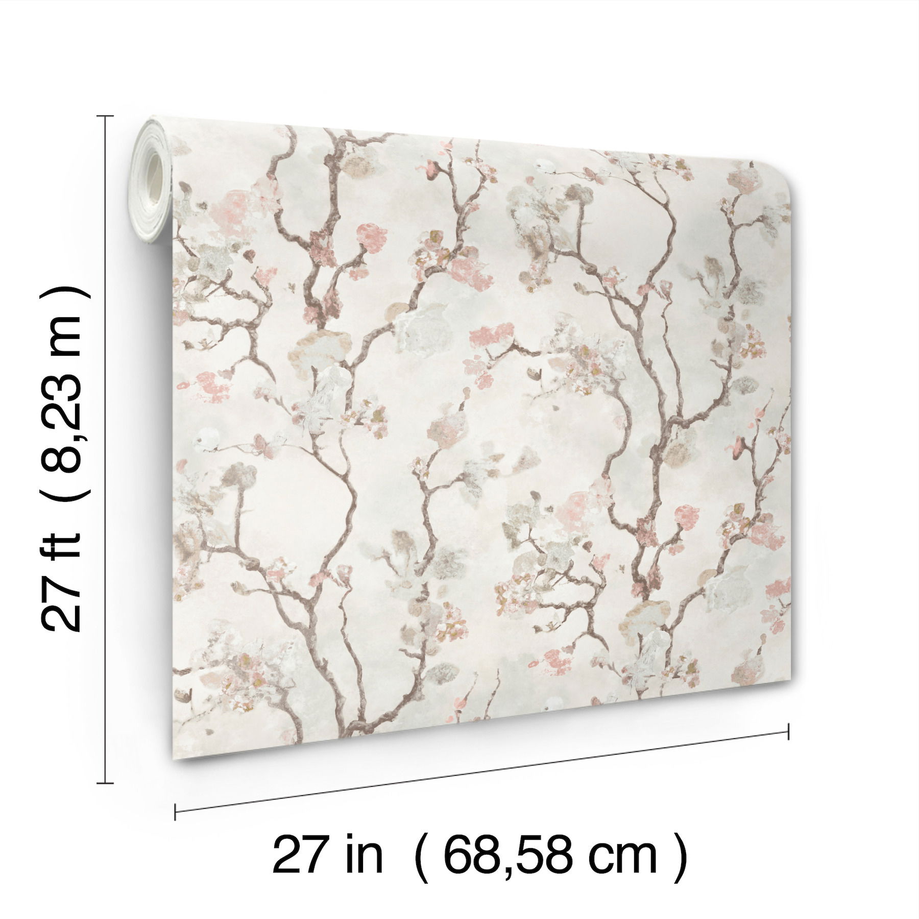 Avril Chinoiserie Blush Wallpaper large image 
