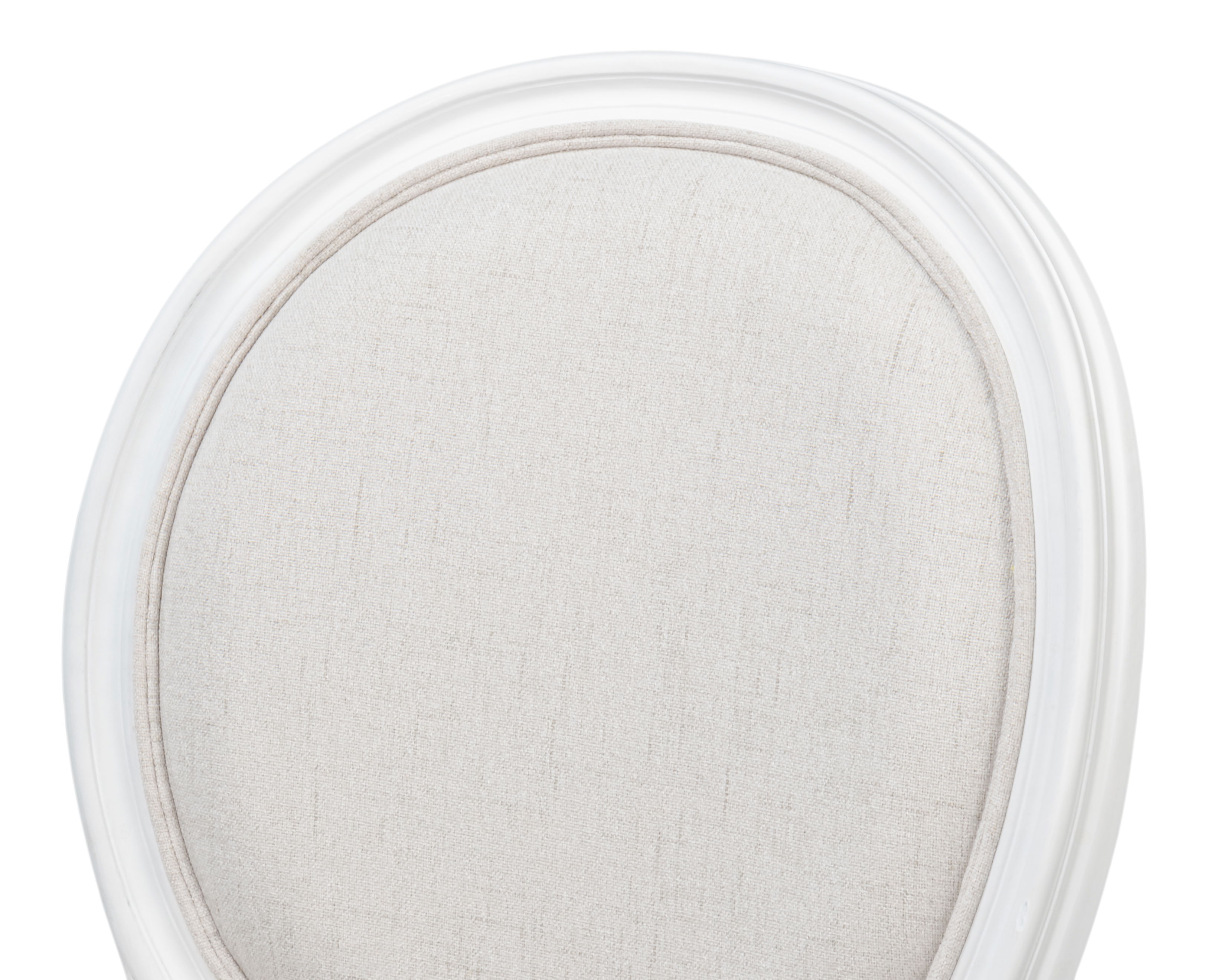 Hugo Oval Side Chair, Cortina White, Dining Chair by Sarreid, 45659" length x 23" width x 38" height View 3