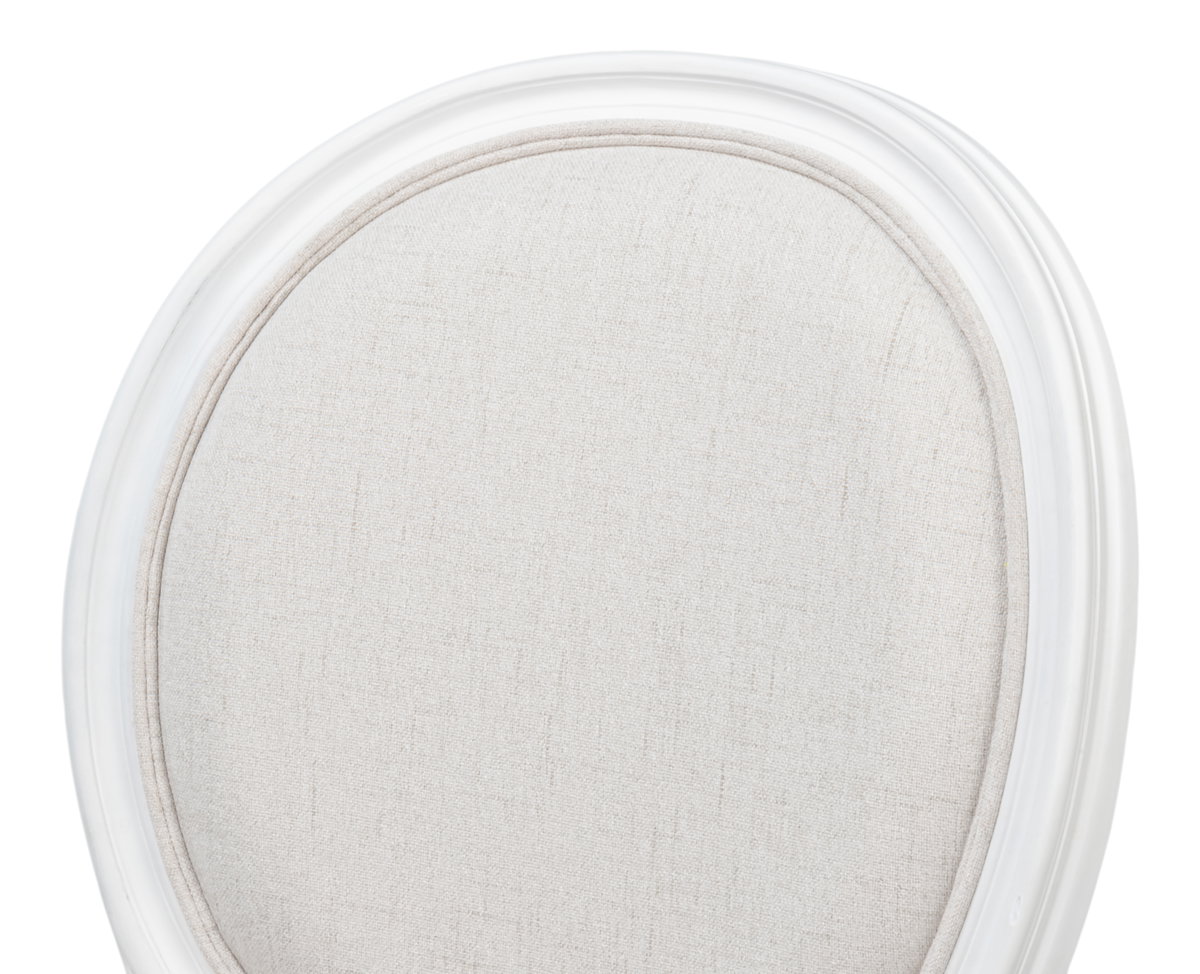 Hugo Oval Side Chair  Cortina White, by Sarreid, 1'11" length x 1" width x 3'2" height View 3