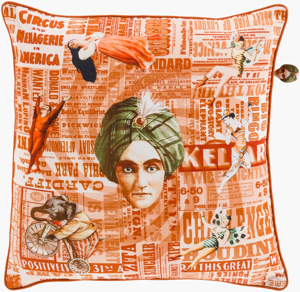 Mind Games Accent Pillow Down, Decorative Pillow by Surya, 22" length x 22" width