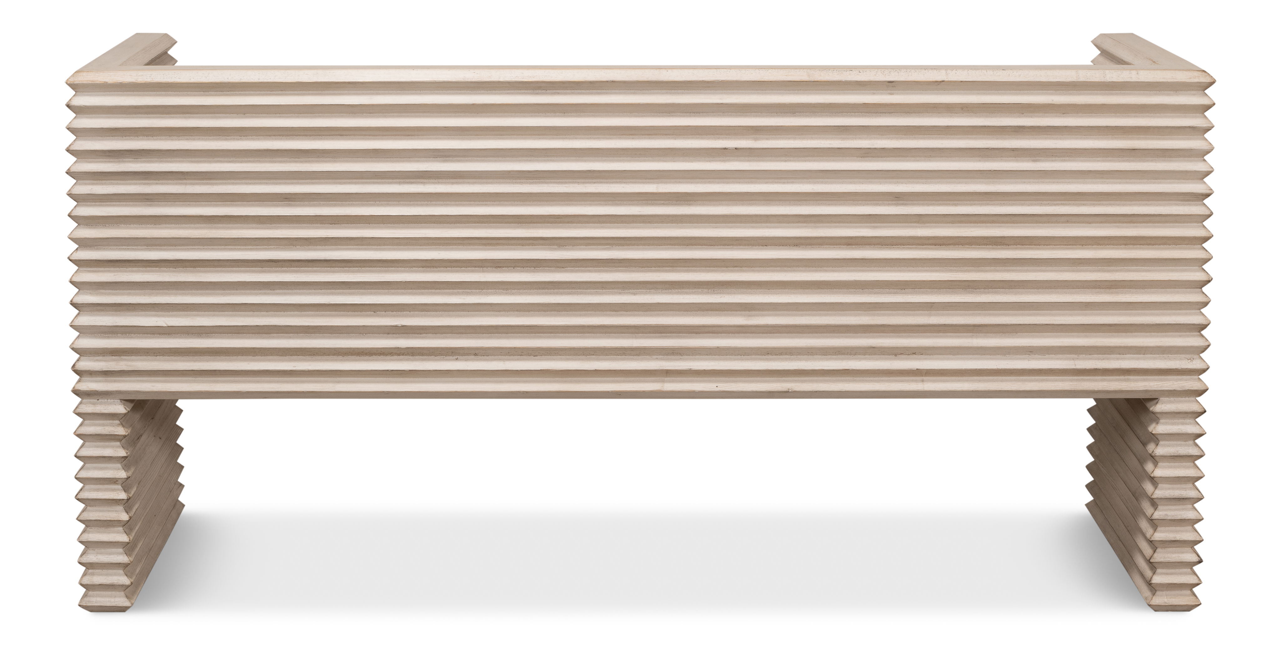 Stacked Bench, Stone Grey, Seating by Sarreid, 61" length x 19" width x 30" height View 3