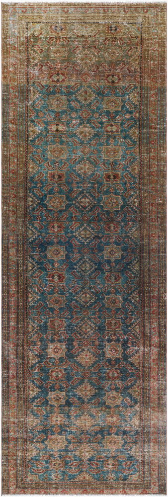 Antique One of a Kind Handmade Rug, by Surya, 11'8" length x 3'6" width