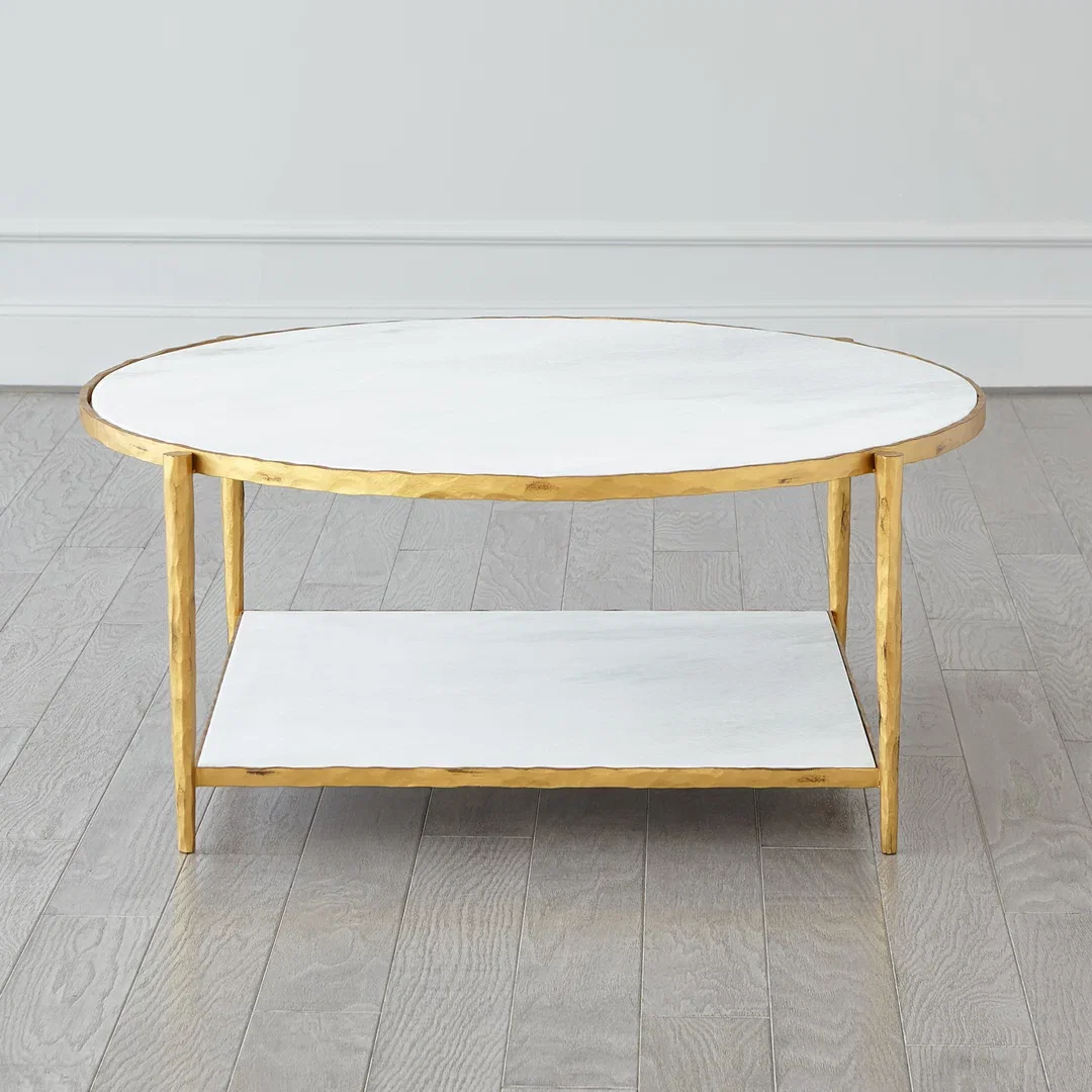 Circle/Square Cocktail Table, Coffee Table by Global Views, 45" width x 18" height x 45" depth View 4