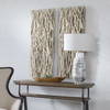 Gathered Teak Bleached Wood Wall Decor, Art by Uttermost, 19" width x 49" height x 3.5" depth thumbnail 6