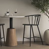 Colin Backless 38.2in Seat Counter Stool | Black Metal, Counter & Bar Stool by Mercana, 21.1" length x 22.6" width x 38.19" height thumbnail 3
