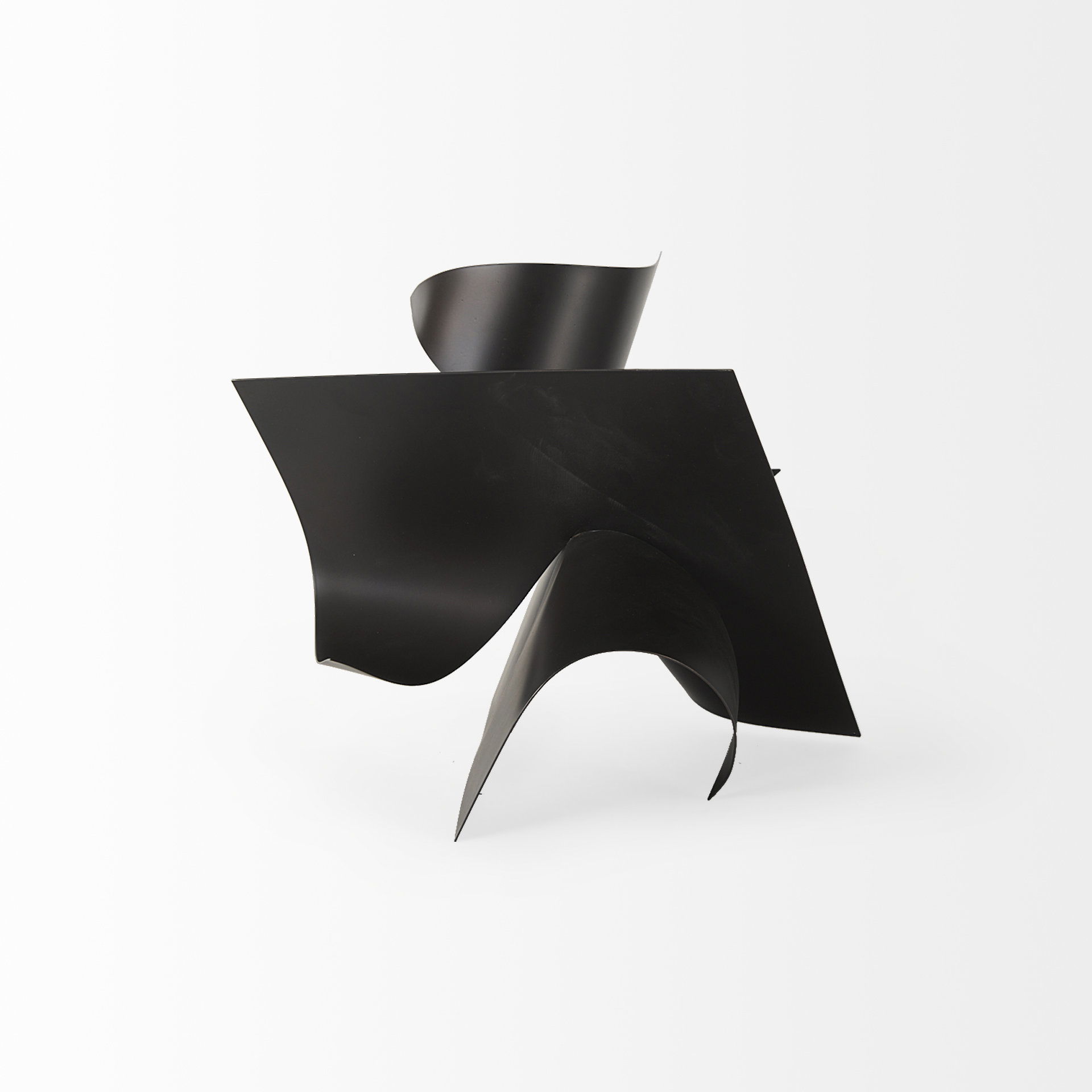 Francesca  Black Metal Sculptural Decorative Object, by Mercana, 11.81" length x 11.81" width x 11.81" height View 3