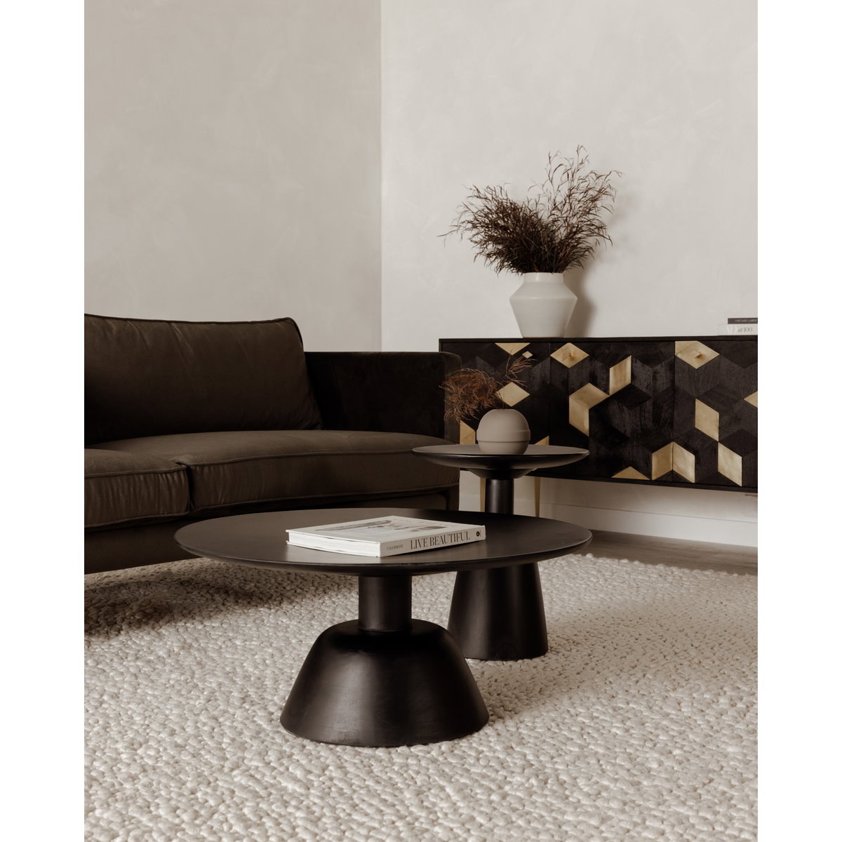 Nels End Table Black, Side & End Table by Moe's Home, 16" width x 18" height x 16" depth View 5