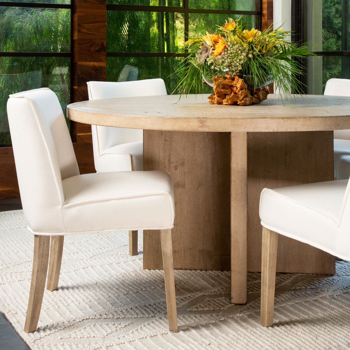Harley Dining Table 60', by Dovetail, 60" width x 30" height x 60" depth View 4
