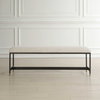 Halston Upholstered White Bench, Benche by Uttermost, 54" width x 19" height x 16" depth thumbnail 3
