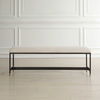 Halston Upholstered White Bench, Furniture by Uttermost, 54" width x 19" height x 16" depth thumbnail 3