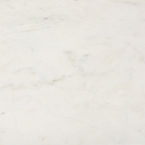 Tanner 32"L x 32"W Pedestal Dining Table | White Marble & Black Metal | Seats 2