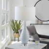 Clariot Ribbed Blue Table Lamp, by Uttermost, 16" width x 31" height x 16" depth thumbnail 2