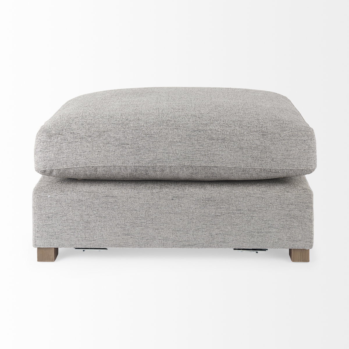 Valence  Medium Gray 2/3 Ottoman Sectional Piece, Sectional Sofa by Mercana, 38.58" length x 25.98" width x 17.72" height View 3