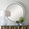 Granada Whitewash Round Mirror thumbnail 3