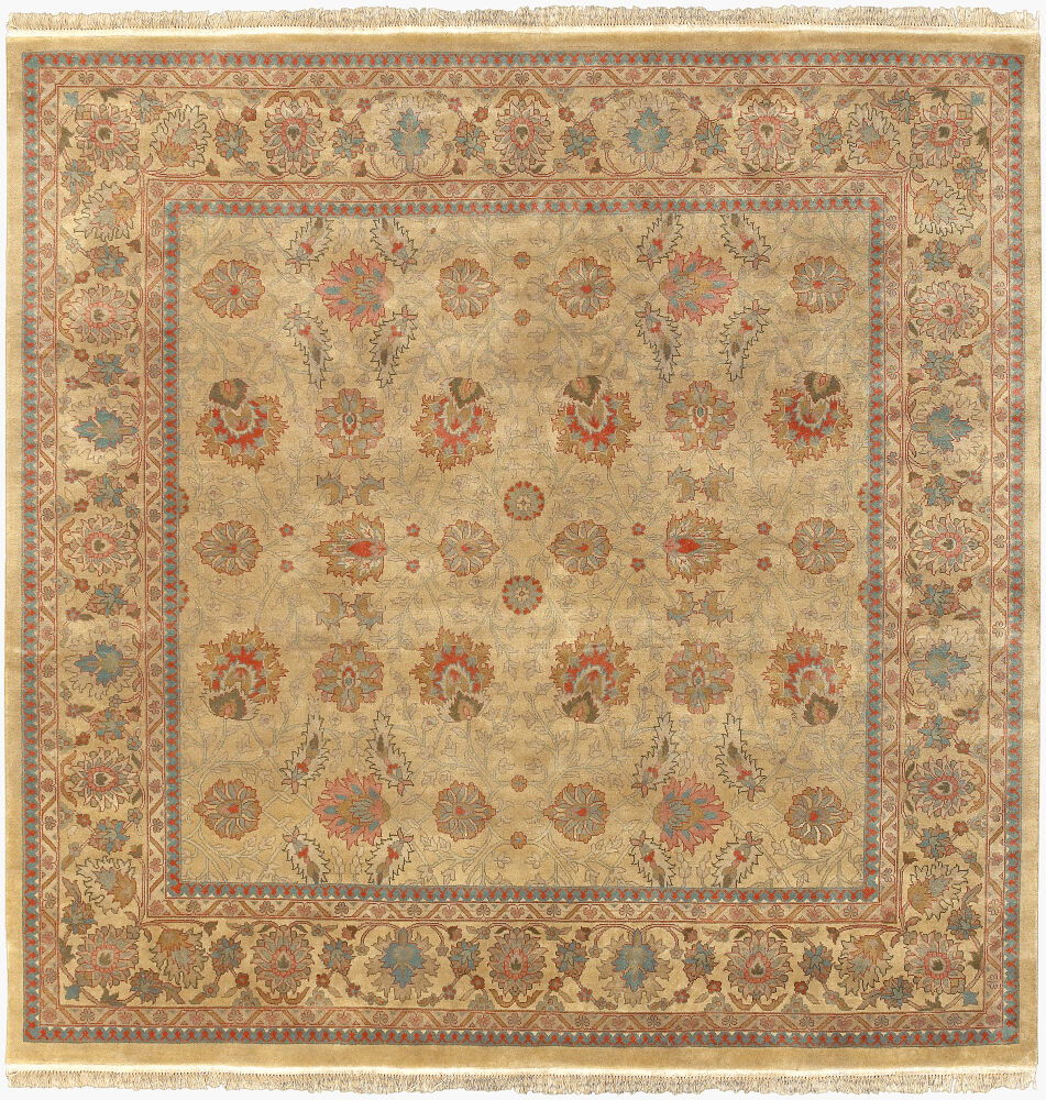 Taj Mahal Handmade Rug, by Surya, 1'6" length x 1'6" width