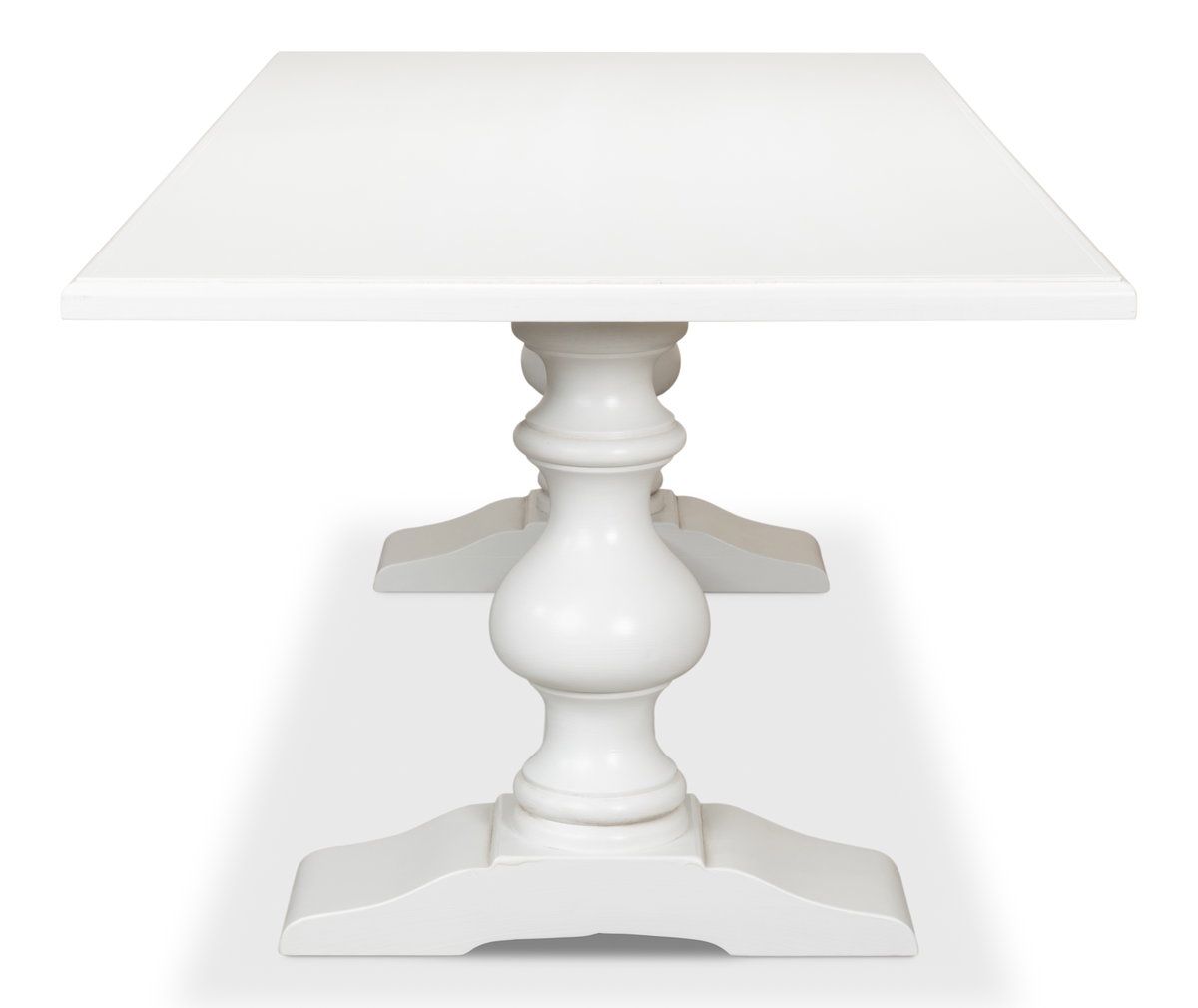 Lionisio Trestle Table  Cortina White, by Sarreid, 3'5" length x 7' width x 2'6" height View 3