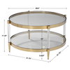 Kellen Glass Coffee Table, by Uttermost, 32" width x 17.25" height x 32" depth thumbnail 3
