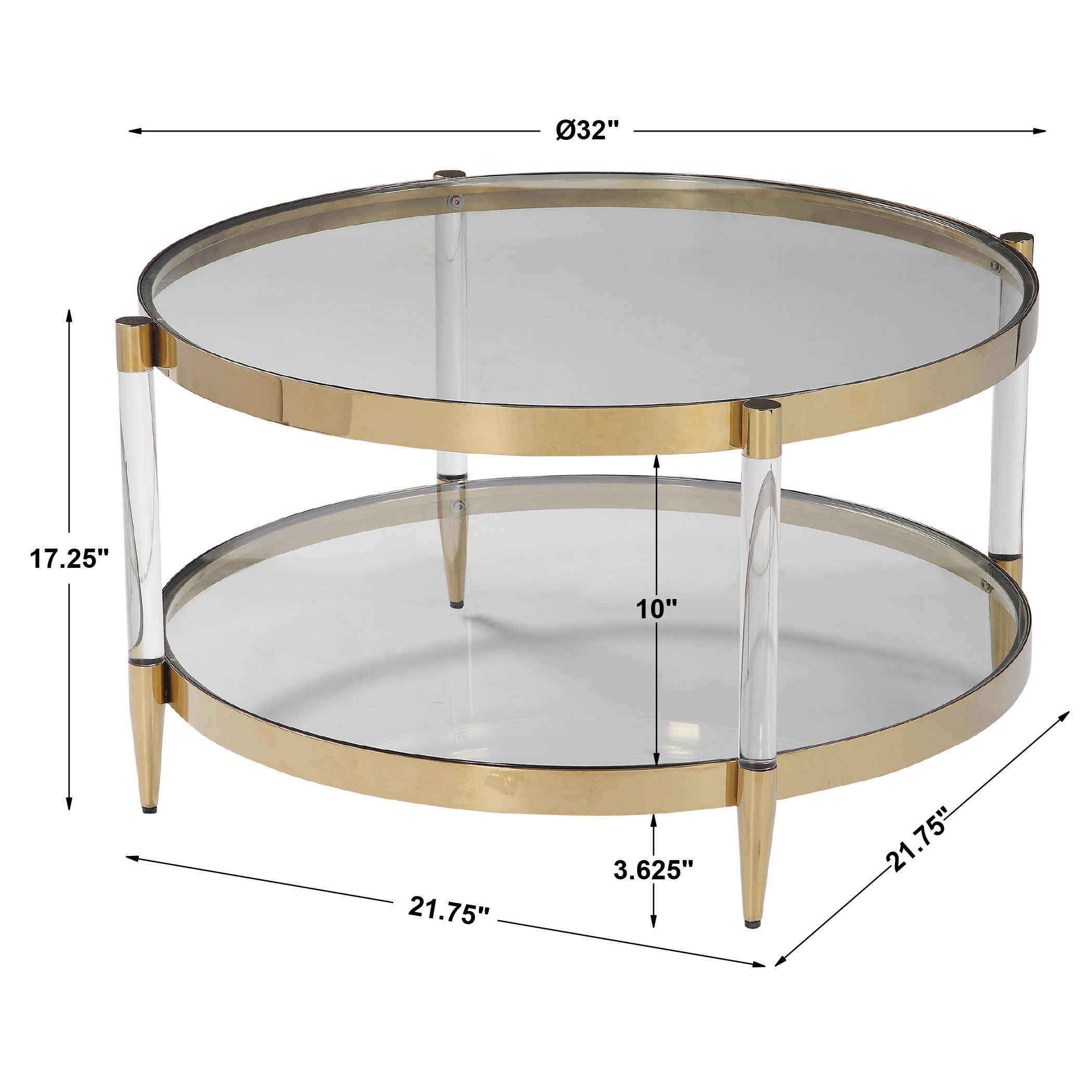 Kellen Glass Coffee Table large image 