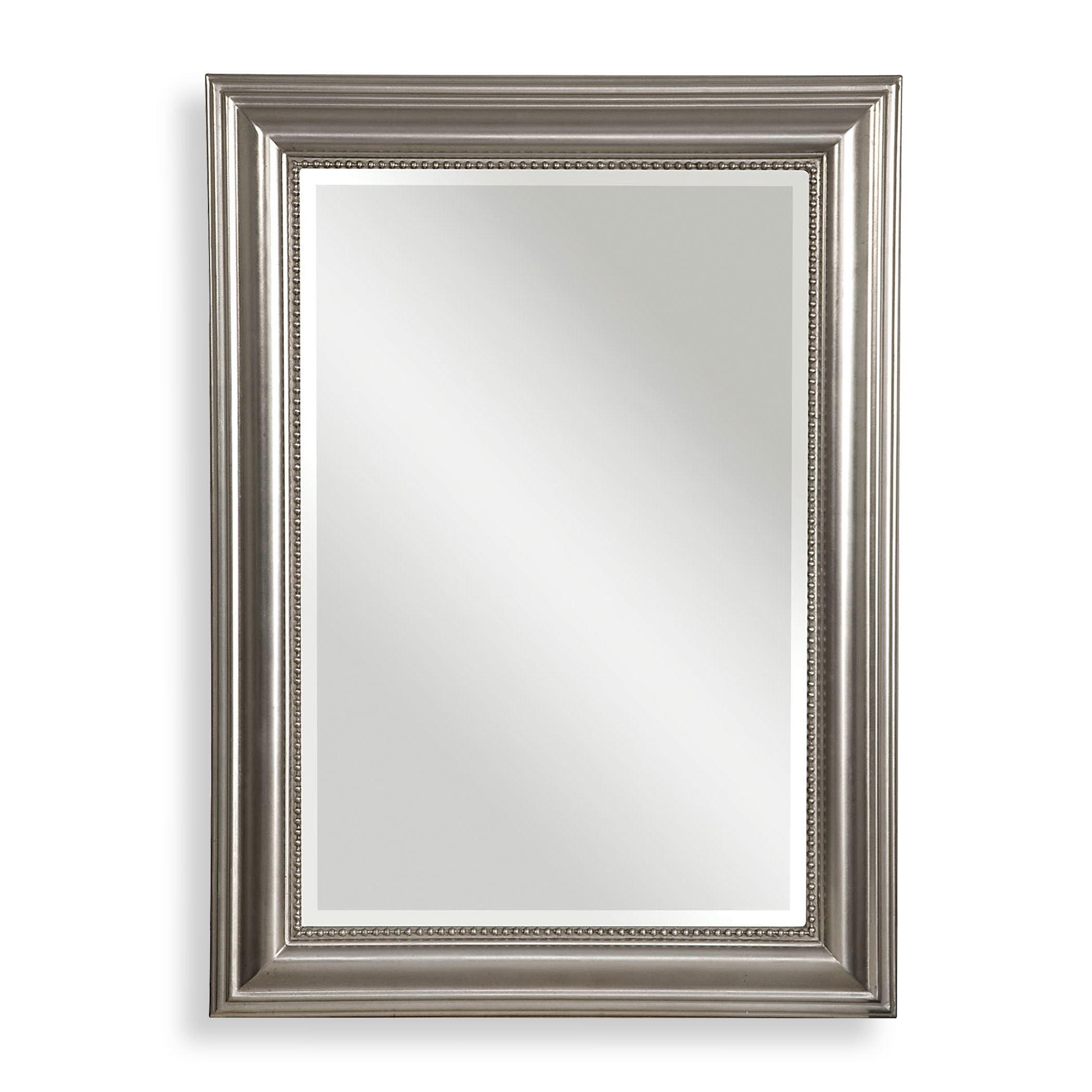 Stuart Silver Beaded Mirror large image 