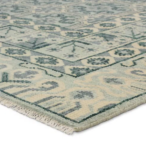 Jaipur Living Stage SLN20 Handknotted Geometric Blue and White Area Rug (10