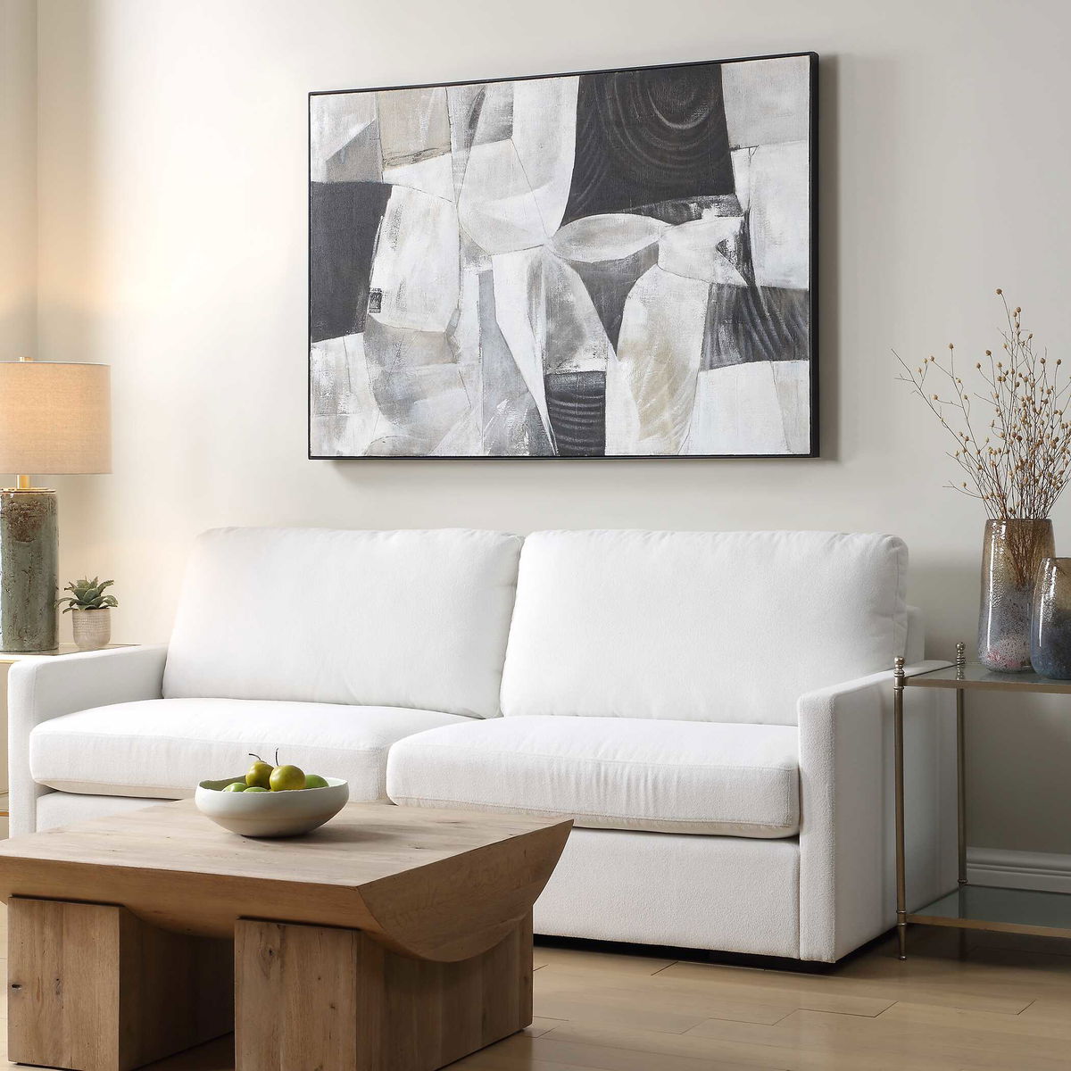 Folding Time Framed Abstract Art, by Uttermost, 40" width x 60" height x 2" depth View 4