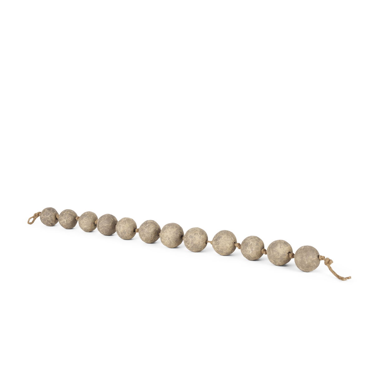 Varamala Dark Beige Paper Mache Sphere Garland, Decorative Object by Mercana, 40" length x 2.5" width x 2.5" height View 1