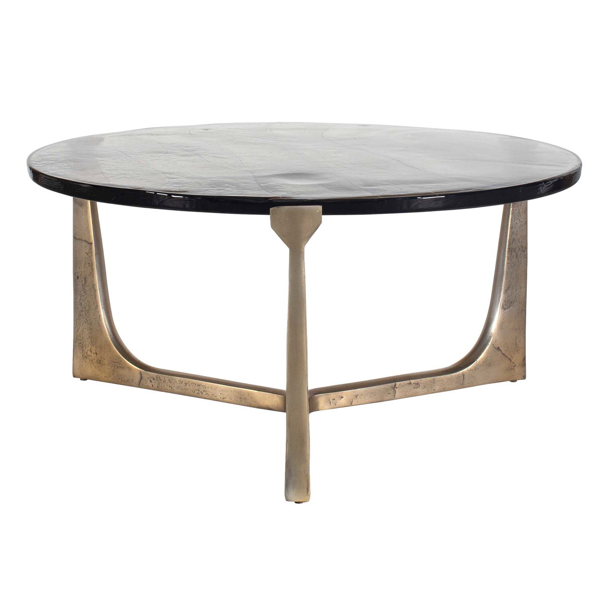 Bohdi Outdoor Brass Coffee Table, Outdoor Table by Uttermost, 2'8" width x 1'4" height x 2'8" depth View 4